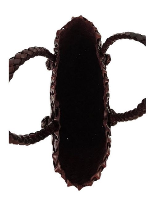 shopping donna piccola in pelle intrecciata bordeaux Vetra Studio | MINI-WOVENV07